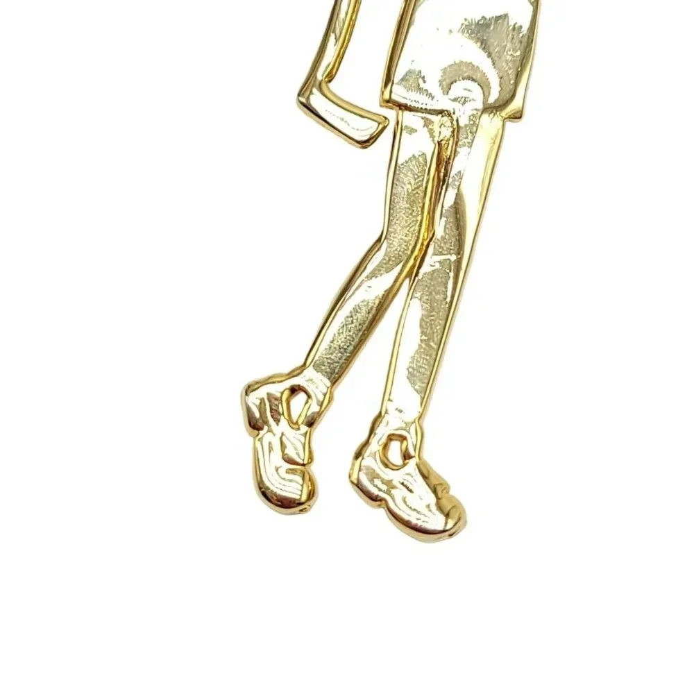 Female Woman Abstract Large Golf Golfer Vintage Brooch 3